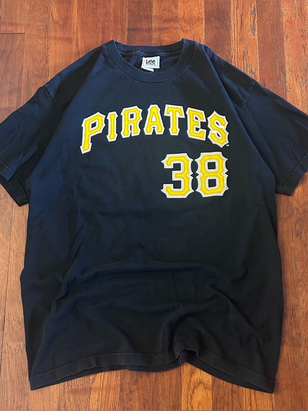 Vintage Pittsburgh Pirates Jason Bay MLB Baseball Double Sided Black T-shirt L